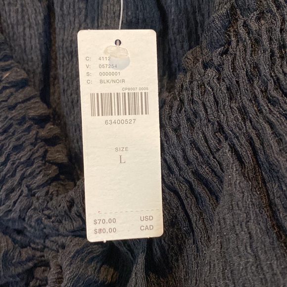 Anthro Pilcro Puff Sleeved Crop Top in Black size L NWT - Picture 11 of 16